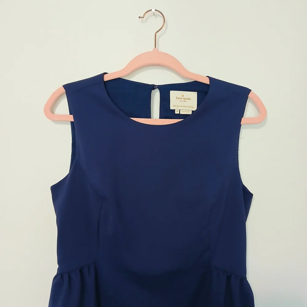 Kate Spade Navy Blue Sleeveless Dress - Picture 6 of 7